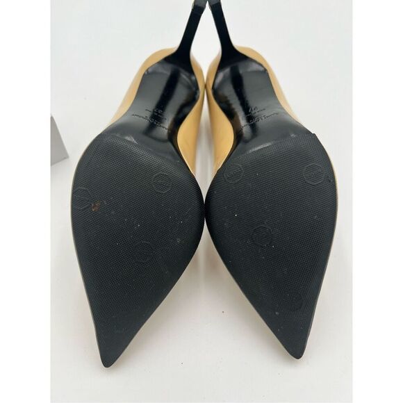 Yves Saint Laurent Paris Patent Leather Tan Pumps Stiletto High Heels 37 / 7 YSL - Picture 8 of 14